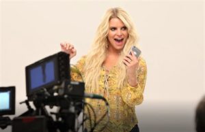 Jessica Simpson On Set