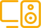 computer with speakers